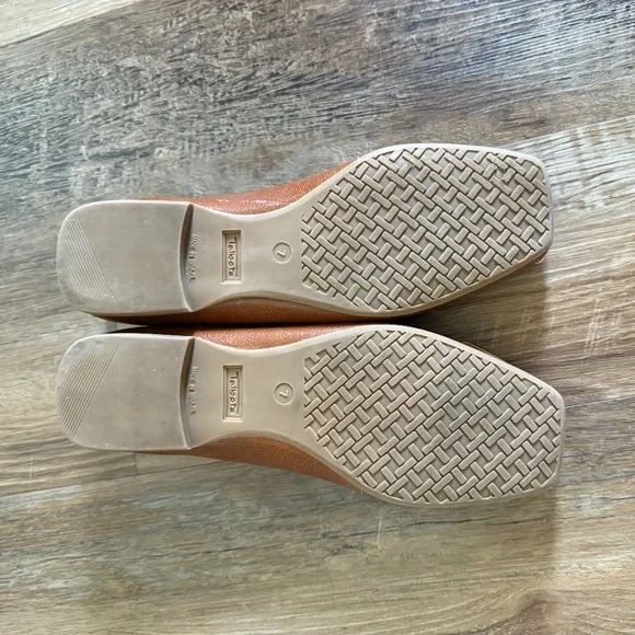 Talbots Brown Leather Buckle Ballet Loafers Sz 7 - Picture 4 of 5